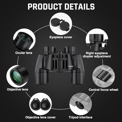 Sogries 8x40 Binoculars for Adults High Powered | Binoculars for Bird Watching Long Distance IPX7 Waterproof Fully Multi-Coated BAK4 Prism Optics Travel Stargazing - size: 8x40