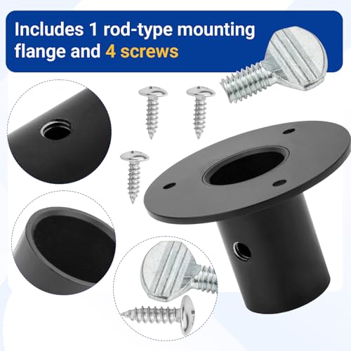 1202 Bird Feeder Pole Mount Flange for Birds Choice 1 in Poles | Bird Feeder 1202 Pole Mounting Flange, Black