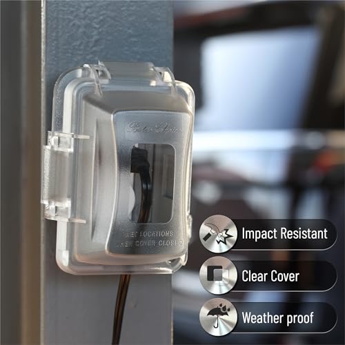 Bates Choice Weatherproof Electrical Outlet Cover, 2 Pack, 1-Gang, Outdoor Outlet Cover, Weatherproof, Outlet Cover Box - color: Clear, size: 2 Pack