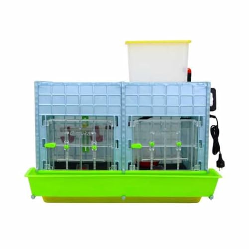 Hatching Time 15" Chick Brooders Stackable & 2-Section Options, Automatic Heating, Easy-Clean Tray, Includes Feeders & Drinkers, Perfect for Quail, Chickens, Ducks & Baby Birds (2 Section) - style: 2 Section, 1 Layer