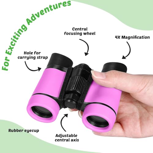 Yunsailing 9 Pack Kids Binoculars,Multicolored | for Kids Folding Outdoor Explorer Toy for Bird Watching, Camp, Scavenger Hunt, Classroom Activities, VBS, Party Favor - color: Multicolored