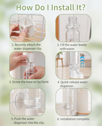 4pcs Bird Water Dispenser, 150ml Automatic Birds Cage Water Feeder for Parakeet Cockatiel Budgie Lovebirds