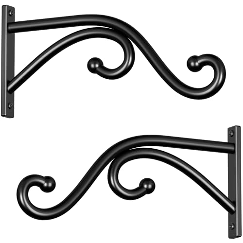 8 Inch Plant Hanger Plant Hook, 2 Pack Plant Bracket Wall Hooks. | Modern Designfor Hanging Flower Basket, Lanterns, Bird Feeder, Wind Chimes Indoor & Outdoor. - size: 8 Inch
