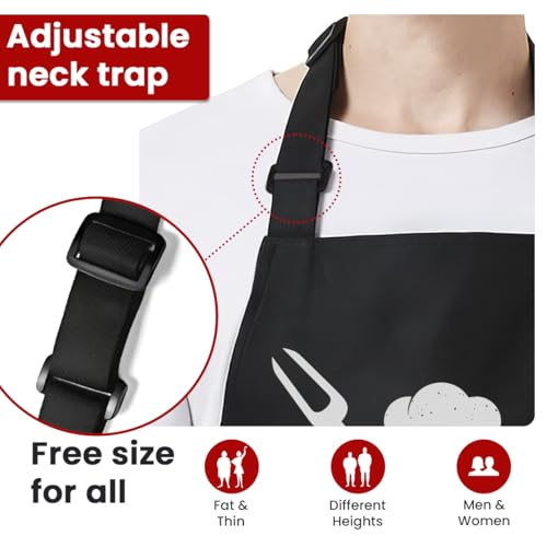 SANDJEST Funny Mens Aprons with Pockets for BBQ Grilling Cooking Grandpa Husband Apron for Birthday Christmas Father's Day - color: Dad 4