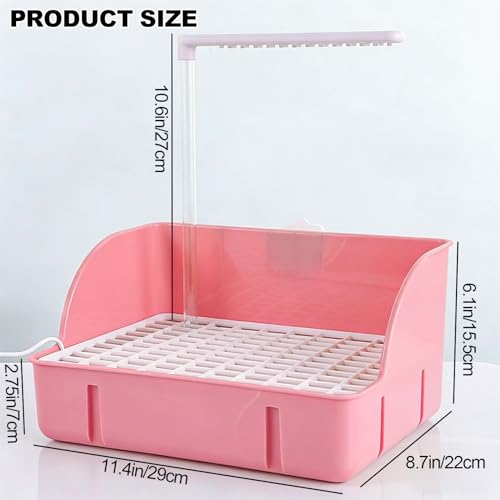 Automatic Parakeet Bird Bath with Pump,Parrot Shower Bathtub (Pink) | Circulating Water System Large Bird Fountain Bath Bathing Tub for Budgie Cockatiel Lovebird Conure - color: Pink