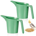 2 Pack Bird Feeder Scoop Set,Pet Food Bird Seed Scoop Large Capacity Suitable Narrow Spout Suitable for Tube Feeders Birds Chicken Livestock Restaurant Kitchen (Green) - color: Green