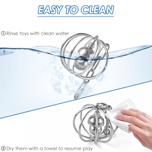 DBNESS Heavy-Duty Stainless Steel Bird Toy for Parrots, Durable Hollow Foraging Ball with Detachable Chain, Chew-Proof Parakeet Training Toys for Macaws, Amazons, Eclectus, African Greys, Cockatoos