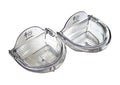Bird Cage Seed Feeder Cup Shallow Style Set of 2 for Care, Treat (M) | For Gouldian finch / Budgerigar size - size: (M)