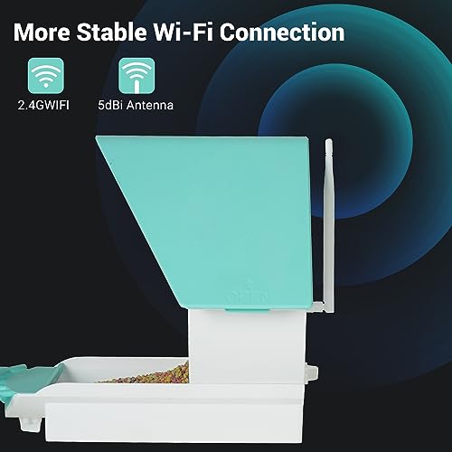 Smart Bird Feeder Camera with Solar Panel - AI Identifies Bird Species, Auto Captures Videos & App Notifications, Includes 32GB SD Card - color: Light Blue, size: Basic