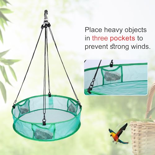 2Pcs Bird Seed Catcher for Outdoor Feeders, Bird Feeder Trays to Catch Seed, Upgraded Version Can Prevent Strong Winds. (16 inches) - style: 16 inches