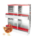 4-Compartment Roll Away Chicken Nesting Box for Hens, 21 Inch | Metal build, Egg collection tray, Perch, Protective lid, Wall mount, Freestanding setup, Ducks, Backyard coop, Barn supply - size: 16.3"L x 16.9"W x 24.4"H