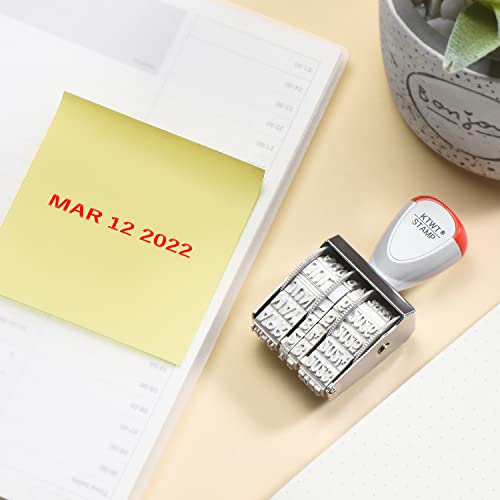 1.5" Rubber Stamp Line Dater, Date Stamp, Office Stamp Rotating Stamp 3/16" | Date stamp, month-day-year, high quality, good for 12 years of continuous use, for marking dates in any situation - size: 1.30 x 0.2 inches