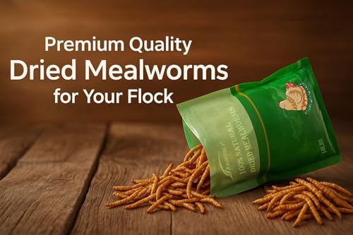 Bulk Dried Mealworms 5Lb Bag -Premium Non-GMO Dried Mealworms for Chicken, Nutritious High Protein - 100% Natural Mealworms for Laying Hens, Birds, Ducks, Chicken Feed - size: 5 Pound (Pack of 1)