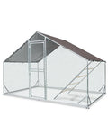 Large Chicken Coop for 10 Chickens Chicken Runs for Yard with Cover Metal Poultry Cage with Perch Hen House Chicken Pen Outdoor - size: 118"L x 78.8"W x 78.8"H