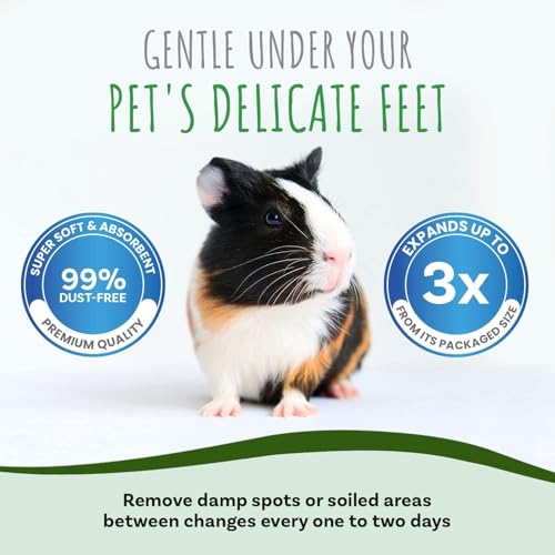 Small Pet Select Premium Soft Paper Bedding, Beige, 56 L | Natural Absorbent Bedding, Odor Control, Made in USA, For Indoor & Outdoor Rabbits, Guinea Pigs & Small Pets - size: 56 L
