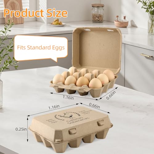 Egg Cartons Cheap Bulk 30 Pack, Biodegradable Paper Pulp Egg Holder Fridge | Egg Cartons Cheap Bulk 30 Pack, Cardboard 12-Count Egg Holder for Fridge, Biodegradable, Home Gifting & Farmers Market