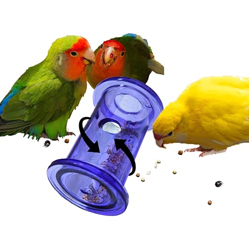 Bird Foraging Toys,Interactive Parrot Training Puzzle & Treat Dispenser, Durable Plastic Enrichment Toys for Cockatiels, Conures, Parakeets, Budgies(Pack4)