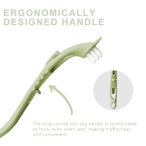 Bird Cage Cleaning Brush with Long Ergonomic Handle - Durable Bristlesfor Cleaning Parrot Cages, Kennels, and Perches,Removes Poop and Keeps Bird Cages Fresh,Essential Bird Cage Accessory