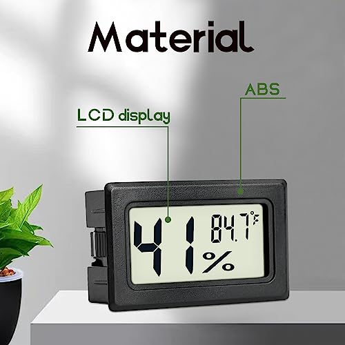 EWPJDK 3 Pack Mini Hygrometer Thermometer Indoor Humidity Meter Digital | Mini Digital Gauge for Humidors, Greenhouse, Garden, Cellar