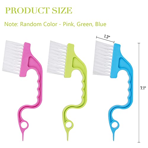 Trycooling Hand-held Groove Gap Cleaning Tools, Random Color, 1 Pc | Door Window Track, Kitchen Cleaning Brushes, Blue, Green, Pink