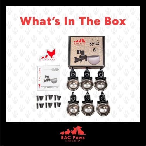 RAC Paws by RentACoop DIY Auto-Fill Metal Cups Waterer Kit - 6 Pack - style: 6 Pack