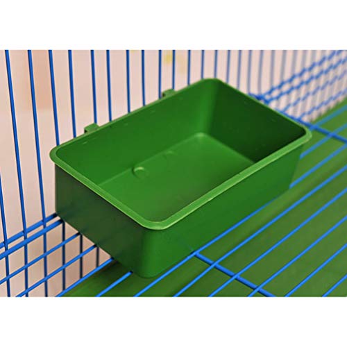 Bird Seed Food Feeding Cups Plastic Hanging Bowl for Poultry Parrot Pigeon Parakeet Budgie Cage (4.72inch) - size: 4.72x2.75x1.38 inch