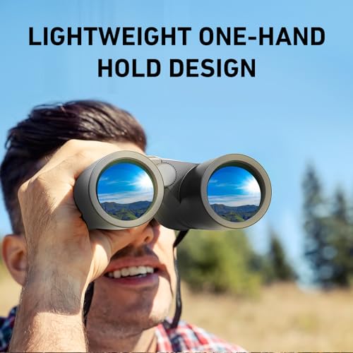 10x42 HD Binoculars for Adults High Powered with Phone Adapter, Tripod and Tripod Adapter, IPX7 Waterproof Binoculars with Clear Low Light Vision for Bird Watching Cruise Ship Travel