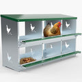 TOCRETOARE 6 Holes Chicken Nesting Boxes for Laying Eggs, Heavy Duty Metal Nest Boxes for Chicken and Poultry to Collect Eggs, Chicken Laying Boxes Hens Chicken Coop Box - size: 6 Hole