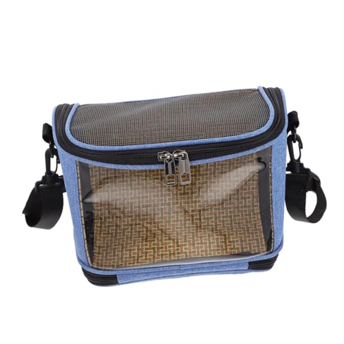 Transparent Crossbody Parrot Carrier Bag with Widened Strap Portable Bird Travel Pouch for Parakeet and Cockatiel Clear Window Design for Easy Viewing Lightweight Handheld Pet