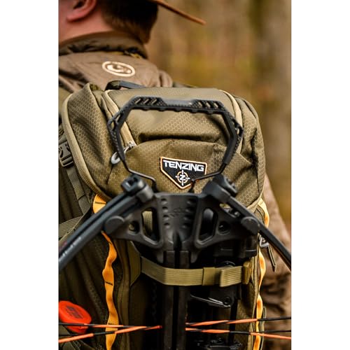 TENZING 1500 Whitetail Day Pack, Olive Green Ultra-Durable Hunting Backpack with 4 Compartments & 10 Organizational Pockets Camo Backpack for Hunting Gear and Equipment - color: Olive Green