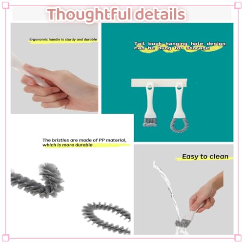 2 Pack Oven, Stove & BBQ Cleaning Brush Set with Scraper Heads, for BBQ Grates, Kitchen Crevices, Oven Racks and Bird Cage Dead Corner Gap Brush