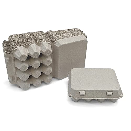 Vintage Egg Cartons for 12 Large Eggs – Classic 3x4 Layout – Durable Recycled Cardboard – Farmhouse Style – Eco-Friendly Packaging - Tan 25 Pack - color: Tan, size: 25