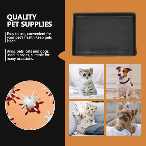 Cabilock 2 Pack Pet Cage Tray Dog Kennel Tray Replacement for Poop Pet Potty Pan for Rabbit Cat Dog 17.12 X 12.99 X 0.86 in Easy Clean Cage Supplies