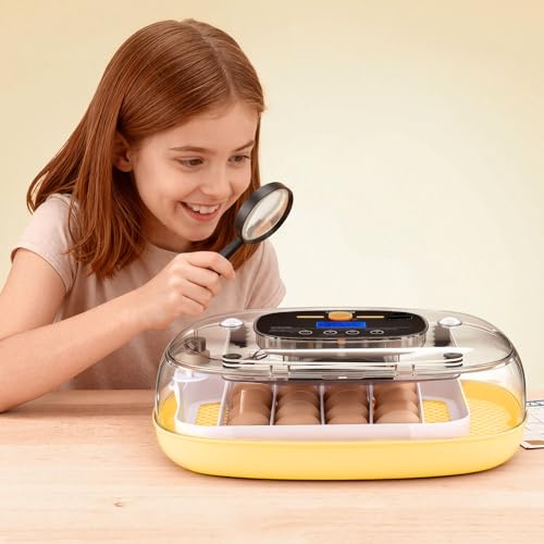 VEVOR 24 Egg Incubator, Automatic Egg Turner with LED Candler, Temperature & Humidity Control, 360° View Clear Window, Auto Water Refill, Poultry Eggs Incubators for Hatching Chicks Ducks Goose Quail - size: 24 Eggs
