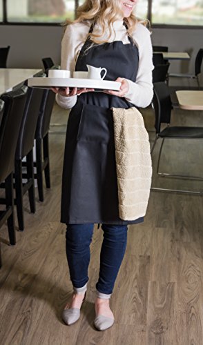 DII Everyday Basic Kitchen Collection - color: Black, size: Plus Size Chef Apron