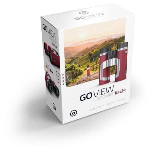 ZOOMR 10x34 Binoculars for Adults, BAK4 Prism - Ruby Red | Lightweight, Fully Multi-Coated Optics, Smartphone Adapter Compatible, Waterproof IPX5/6 PORTR™ - color: Ruby Red