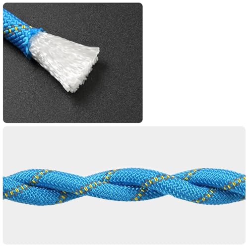 Climbing Rope, Waterproof Anti-Freezing Static Rope, Reflective, Floating, for Climbing, Arborist, Rappelling, Swing, Boating, Marine, Rafting and Caving - color: Blue, size: 9/16" x 16'