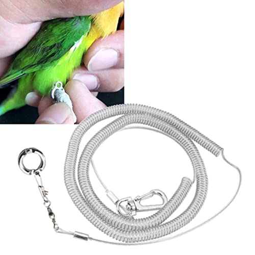 Parrot Flying Rope,19.7ft Ultra Light Anti Bite Portable Bird Flying Training Leash Parrot Foot Chain Pet Bird Supplies for Macaw African Greys Parakeet Cockatoo