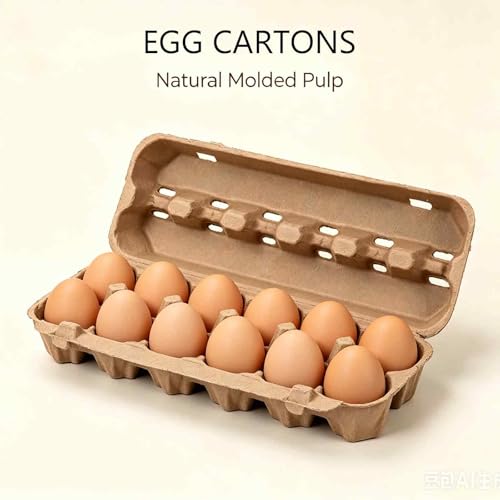 15 Pack Egg Cartons Cheap Bulk, 12 Count Egg Storage Containers Holder, Sturdy Natural Pulp Material Perfect for Storing Extra Eggs - color: 12 Count, 15 Pack