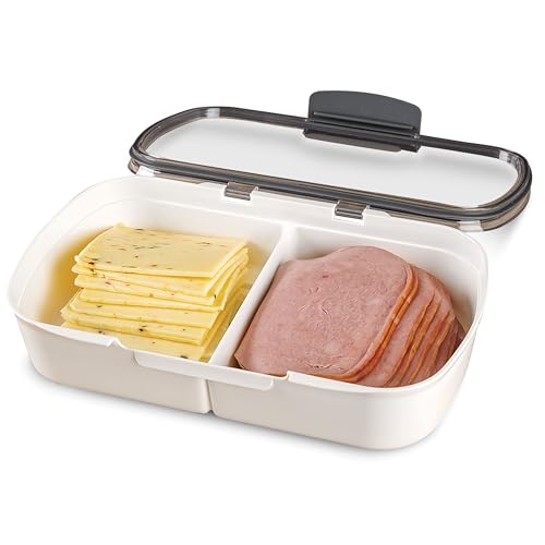 ProKeeper Split Deli Food Storage Container with Air-Tight Silicone Seal and Dry Erase Compatible Lid, 11.75 - color: Split Deli Keeper