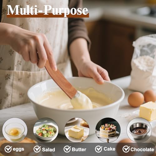 2Pcs Skinny Spurtle for Sourdough Starter, Sour Dough Tool, Wooden Spurtles | Reaching Bottom of Jars, Dough Whisk, Stirring, Mixing, Wood Spurtles, Kitchen Tools for Cookware, Gift for Sourdough Lovers - size: Skinny Spurtles