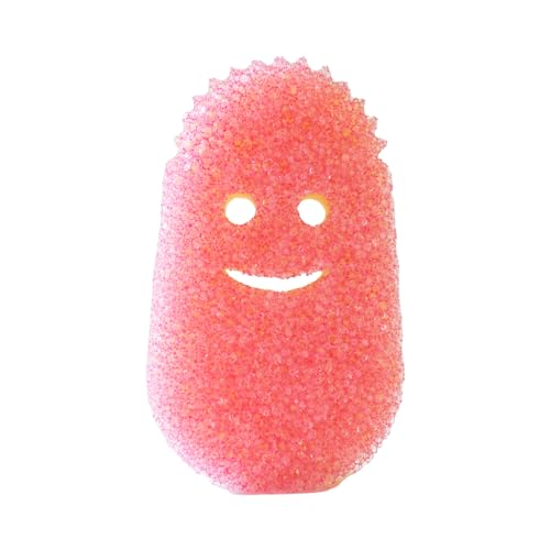 Scrub Daddy Dish Wand Scrubbing Brush Replacement Heads, Soap Dispensing Brushes, Texture Changing Washing Up Sponges, Detachable Dish Daddy Head Sponge Refills, Pink 2 Pack