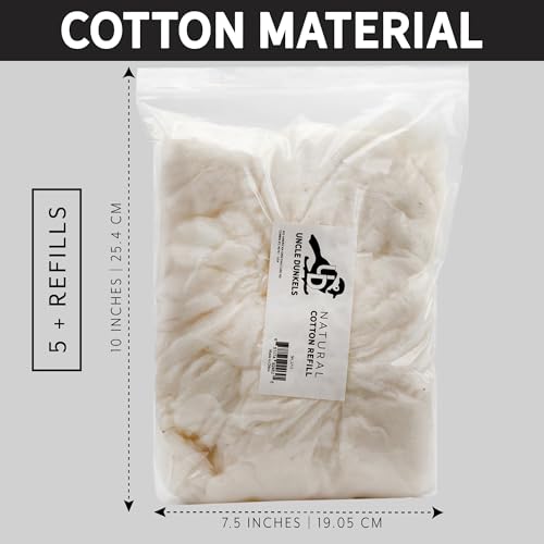 Uncle Dunkels Replacement Cotton for Bird Nest Material Holder, All-Natural Bag to Refill Hanging Bird Nest Material Dispenser