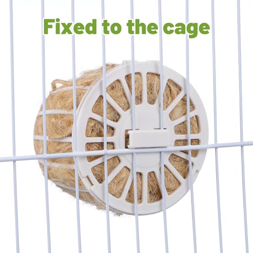 balacoo Bird Nesting Material with Basket Cotton and Jute Nesting Material for Parakeets Canaries Cockatiels and Small Birds Reusable Bird Nest Supplies for Cage Home Garden