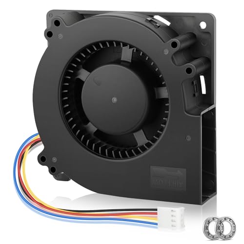 120mm x 32mm 4Pin 12V PWM Small Centrifugal Computer Blower Fan | Dual Ball Bearing, Big Airflow for DIY Air Exhaust Vent Cooling - style: 12V 4PIN