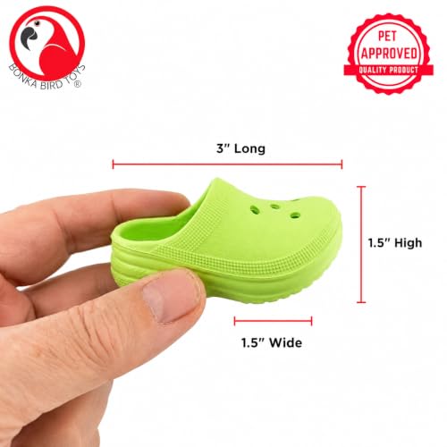 Bonka PK12 Mini Sandals 3" Soft Bird Foot Toys 12 Pack Chew Toy | Soft colorful foot toys with five attachment holes for creative bird toy customization and enrichment - size: (12) Sandals