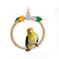 La La Pet® Bird Rope Swing with Hanging Hook Bird Rope Perch Bird Swing Perch Bird Perch Stand Bird Cage Toy for Parrot Budgie Parakeet Cockatiel Cockatoo Conure Small - color: Small