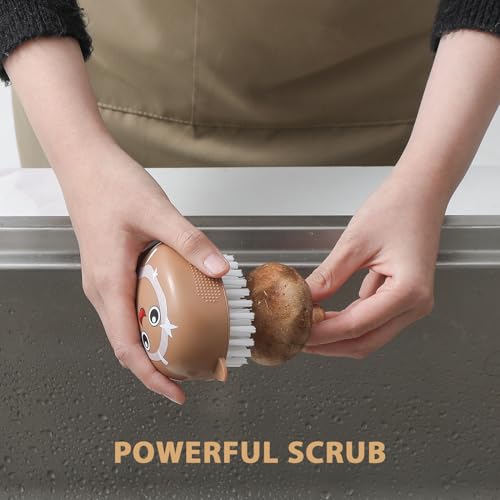 Mushroom Egg Cleaning Brush Cleaner, Vegetable Brush Scrubber for Food | Cute,Washing Veggie to Clean Mushrooms - color: Mushroom