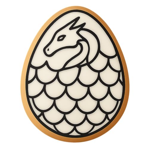 Scale Dragon Egg Cookie Cutter 4x3" Creative Party Design Premium Set