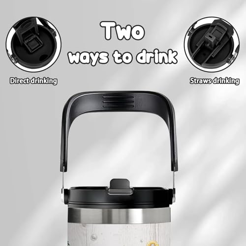 30oz Diamond Sunflower Tumbler - Stylish Floral Water Bottle with Handle & Flip Straw, Inspirational Sunflower Gifts for Women, Daughter, Girl, Leakproof Travel Cup for Work, Gym & Daily Use - color: Daughter1